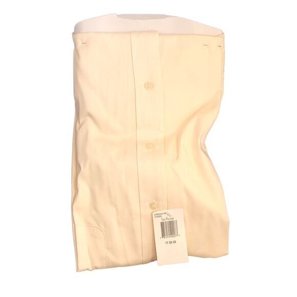 Van Heusen Men’s Wrinkle-Free Dress Shirt XL 17 32/33 Off-White Cream - Picture 4 of 4
